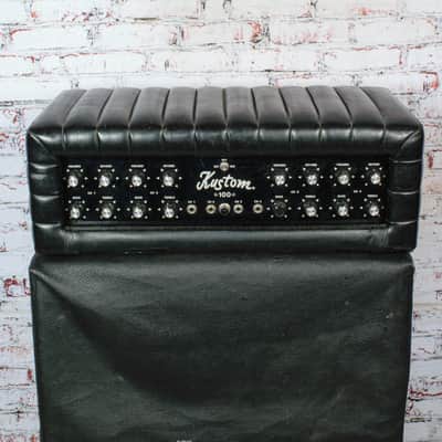 Kustom - K100B - 50 Watt Solid State Bass Amp Head w/2x15 Cab - w/Cab Cover - x1862 - USED image 4