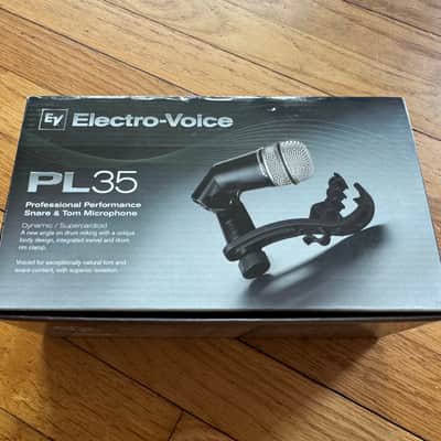 Electro-Voice PL35 Supercardioid Dynamic Microphone with Drum Rim Clamp 2009 - Present - Satin Black image 1