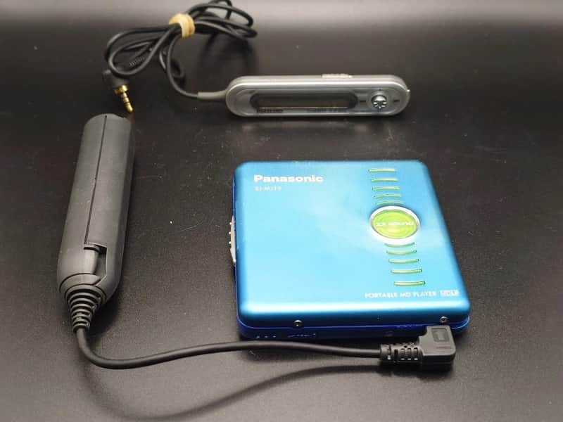 Panasonic Sj-Mj19-A Blue Md Player Mdlp walkman beautiful blue perfect working image 1