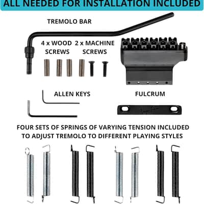 Made in Spain! Vega-Trem VT1 2-Points Black Stratocaster Guitar Tremolo Bridge No Mods Easy Installation image 3