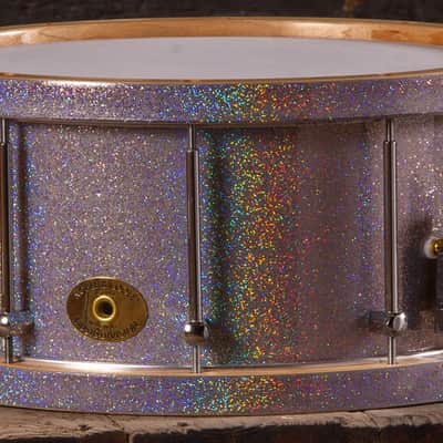Noble & Cooley *Pre-Order* Solid Shell Classic 7x14" Tulip Snare Drum Confetti Sparkle w/Matching Wood Hoops Custom Finish | Made in the USA | Special Order | Authorized Dealer image 1