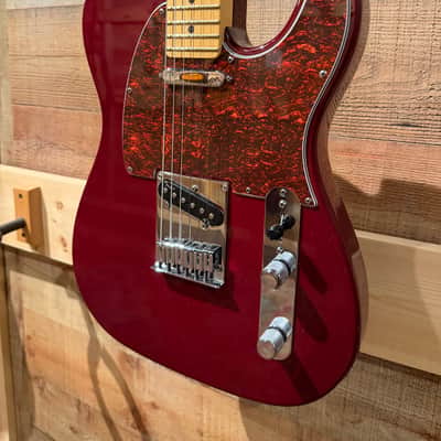 Fender American Deluxe Telecaster Ash with Maple Fretboard - 2011 - Wine Transparent image 5
