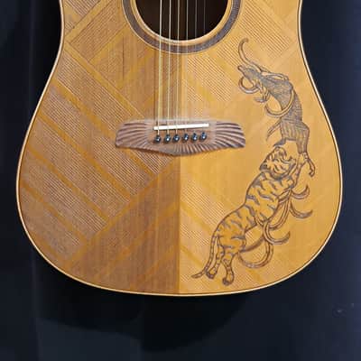 Blueberry NEW IN STOCK Handmade Acoustic Guitar Dreadnought Tiger image 2