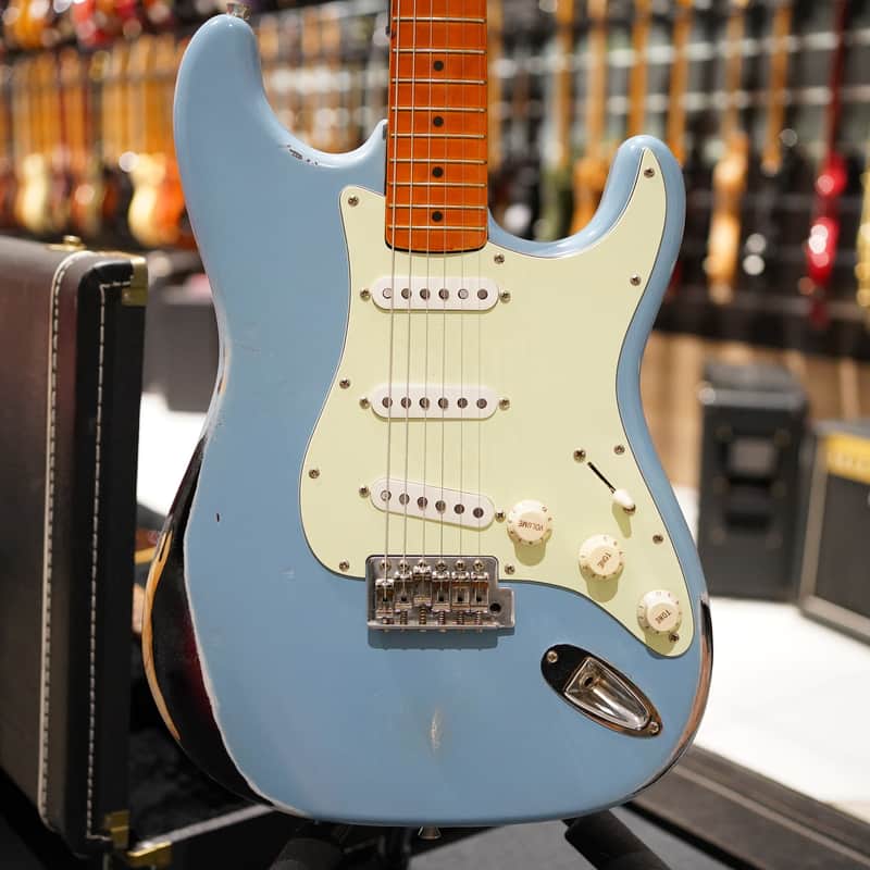 Squier Partscaster Blue over Sunburst