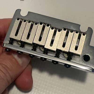 1980's Fender USA American Stratocaster 2 Post Chrome Tremolo Bridge & Arm 2 1/16" image 12