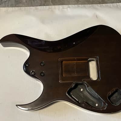 1999 Japan Fujigen Ibanez RG520QS Brown Quilt Maple Guitar Body Original Edge Tremolo Ready image 13