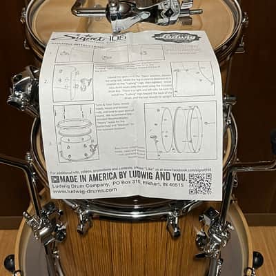 Ludwig LSS030X-TK Signet GigaBeat 12 / 14 / 20" 3pc Shell Pack 2015 - 2016 - Indian Teak image 10