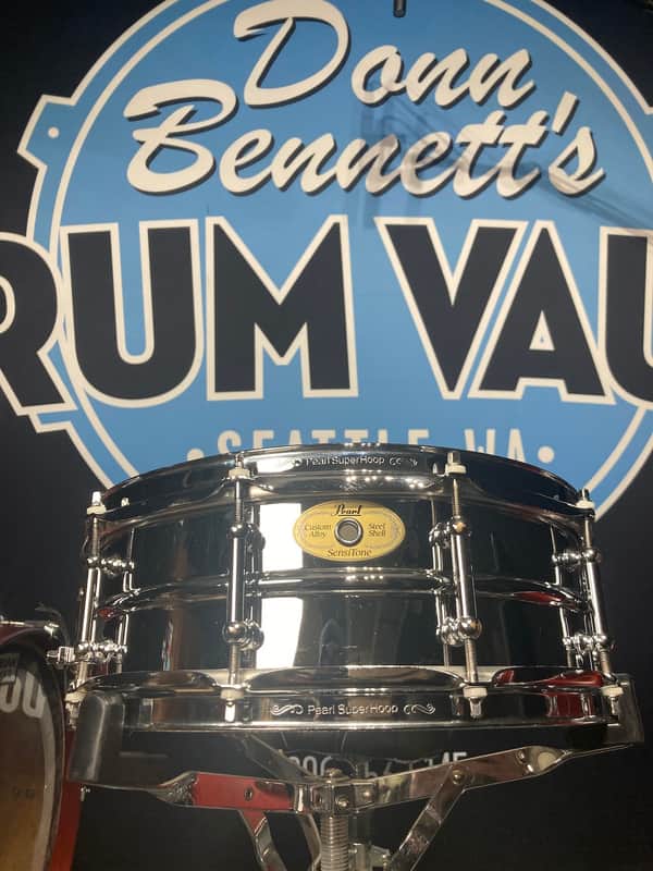 Pearl - 5x14" STH1450S SensiTone Custom Alloy Tube Lug Steel Snare Drum 2000s image 1