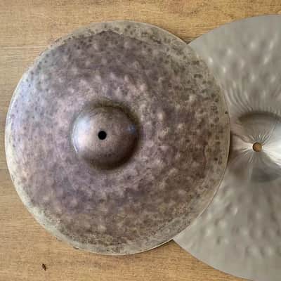 none Branded 14"hihat Cymbals B20 Bronze Raw Dark Dry image 4