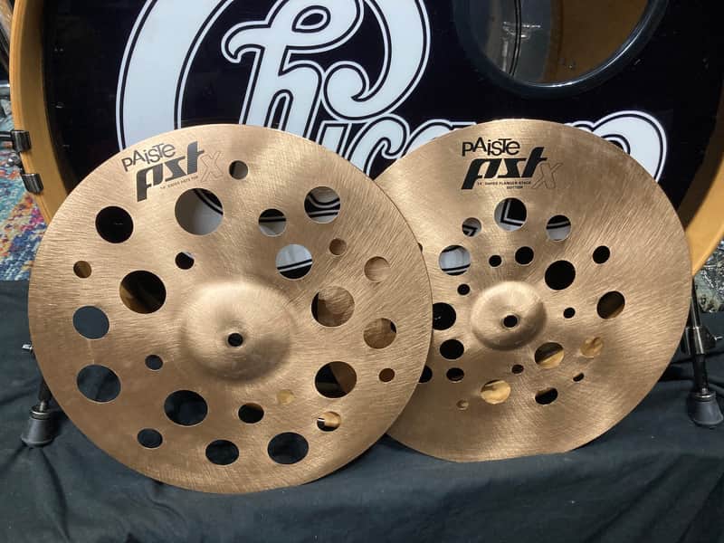 Paiste - Tris Imboden's, Chicago, PST Series 14" Swiss Hat 548g, paired with Swiss Flanger Stack Bottom 592g 2015 image 1