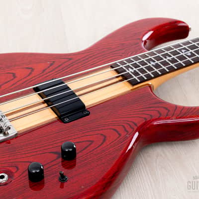 1982 Aria Pro II SB-R60 PR Vintage Neck Through Bass Padauk Red, Near-Mint, Japan Matsumoku image 6