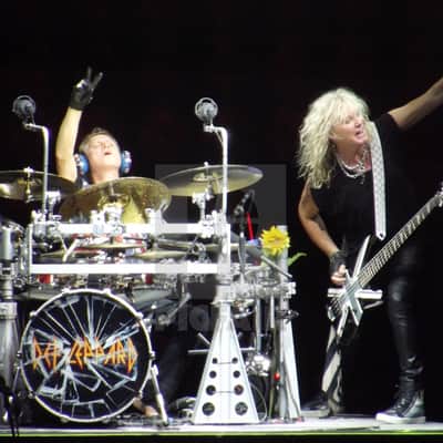 Rick Allen's Def Leppard 2016 Tour "Union Jack" Drum Kit. Yamaha, Hart, Custom. AUTOGRAPHED! Authenticated! image 3