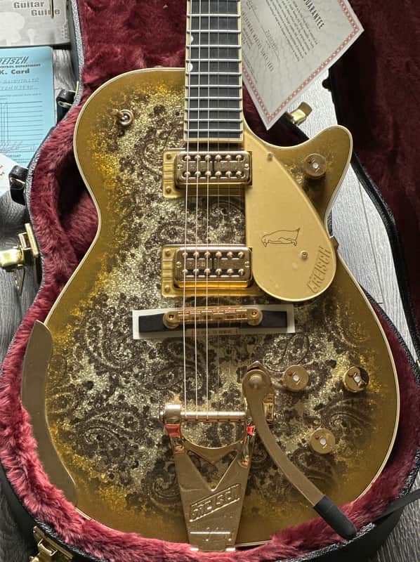 2024 Gretsch G6134TG Gold Paisley Penguin Bigsby Limited Edition image 1