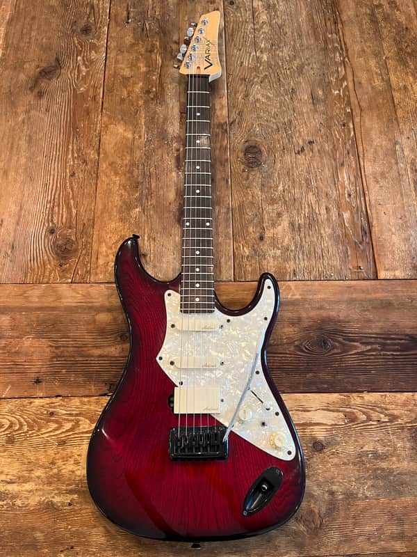 Aria / Variax combo stratocaster 1980's Cherry-Natural image 1