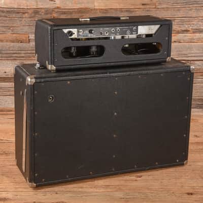 Fender Black Panel Bandmaster 40-Watt 2-Channel 2x12" Piggyback Guitar Amp Black 1967 image 2