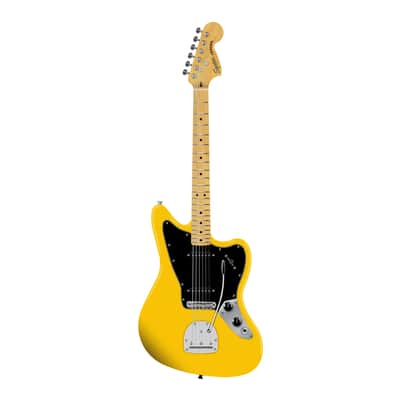Squier FSR Affinity Jaguar Electric Guitar Vintage Tremolo Short Scale Body (Right Handed, Graffiti Yellow) image 1