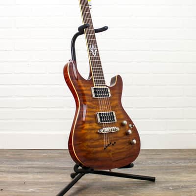 Preowned 2003 Ibanez SZ520QM Electric Guitar - Gold Amber Burst image 4