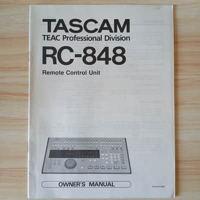 Owner's Manual for TASCAM RC-848 Remote Control Unit TEAC  1990 image 1