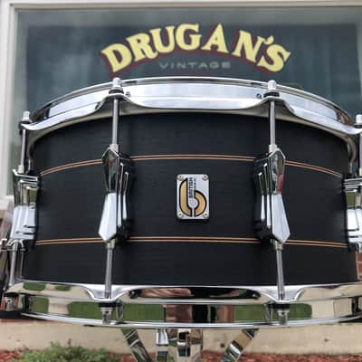British Drum Company 6.5x14 Merlin Snare Drum 20-Ply Maple/Birch Black Tulip image 2