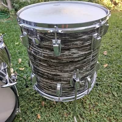 Ludwig Downbeat 1969, Black Oyster Pearl. Vintage. image 6