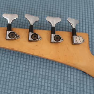 Vintage Bass Guitar Project Cracked Neck Charvette by Charvelle Jackson P Bass Purple Low Serial Number #137 Lots of High Quality Parts Nut Tuners Bridge Pick Ups Loaded Working Body Frets Electronics Neck Plate Hair Heavy Metal image 14