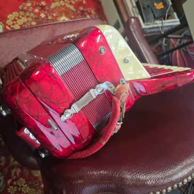 Stradavox Piano Accordion 41/120 Made in Italy - Red Pearl image 7
