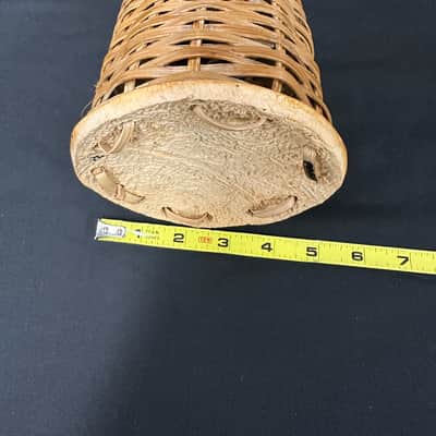 Authentic Caxixi, 10.75" x 5", EXTRA LARGE, Rattan Woven, Dried Gourd Bottom - MINT image 2