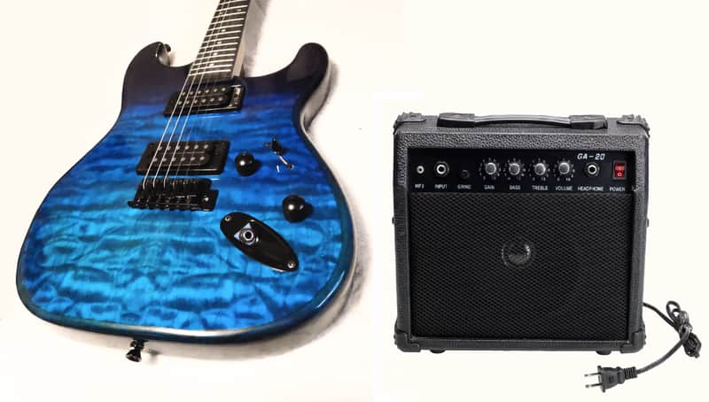 🎸+Amp! Unmarked S Series Electric Guitar +Whammy / Tremolo +Rosewood FB +Soft Case/Gg Bag +Strap +Cable +Pick!🎸 image 1
