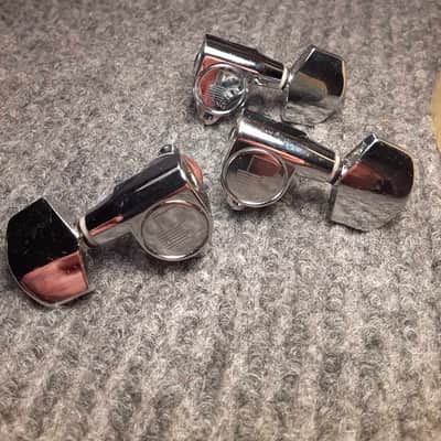 Ping Guitar Tuners (partial set: 2 bass side, 1 treble side) 1980's-1990's - Chrome image 12