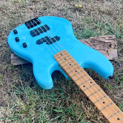 Vintage Chandler Precision Bass Guitar Parts P-Bass Plus 1980’s Project Daphne Blue image 15