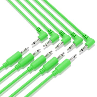 ExcelValley [Green | 200 cm - 78.74"] 5-Pack Hybrid Mono Modular Patch Cables TS 3.5mm 1/8" Eurorack Synth Synthesizer image 5