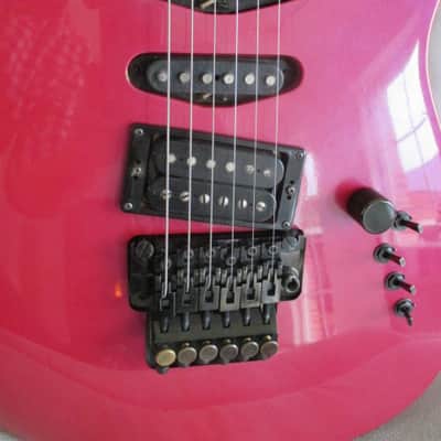 Kramer Stage Master American Custom Mach 1 1986 - Fluorescent Pink image 5