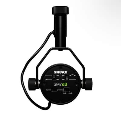 Shure SM7dB Cardioid Dynamic Microphone with Built-In Preamp 2023 - Present - Black image 4