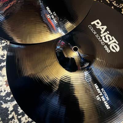 Mint Paiste 15" Color Sound 900 Series Heavy Hi-Hat Cymbals (Pair) - Black image 2