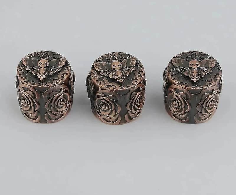 3pcs Metal Guitar and Bass Bronze Honey Bee Control Volume Tone Knobs image 1