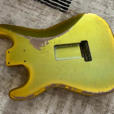MJT Official Custom Vintage Aged Nitro Guitar Body Mark Jenny VTS Aztec Gold image 8