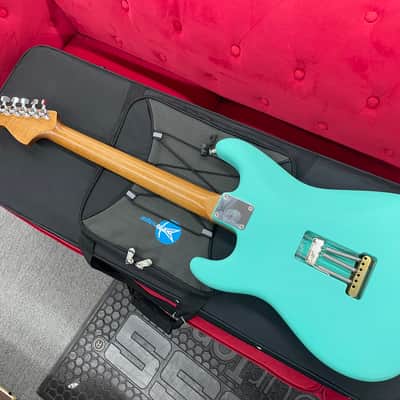 USA Custom Guitar Parts Caster S-Style Satin Sea Foam Green W/Case image 3