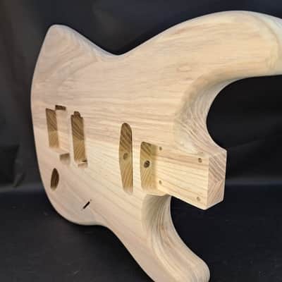 Unfinished Ash HxS guitar body - for Fender Strat Stratocaster neck Floyd Rose J2516 image 6