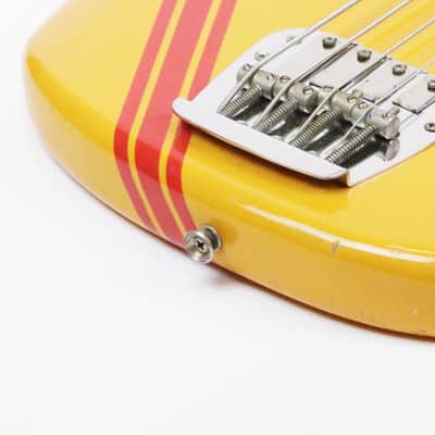 1972 Fender Mustang Bass Competition Orange Vintage Original Rare Custom Color Shot Scale Electric Bass Guitar w/ Orig. Hard Case image 5