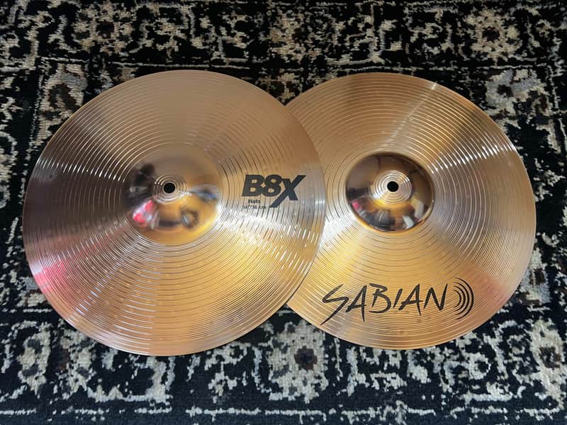 Sabian 14" B8X Hi-Hat Cymbals (Pair) - Brilliant image 1