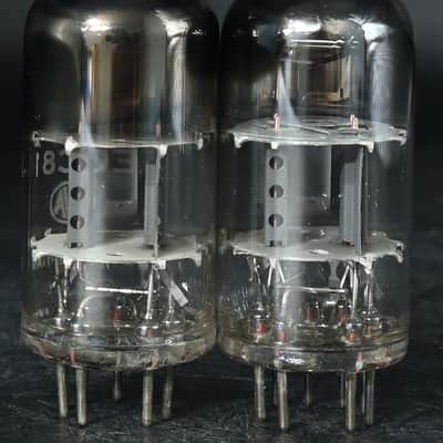 2x 1950's Mullard ECC81/12AT7 Top Square Getter Made in Great Britain Amplitrex Tested image 3