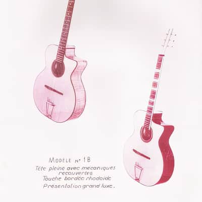 Chauvet & Favino (1950s) Model 1A || Gypsy Jazz, Manouche, Django, Gipsy Guitar image 16