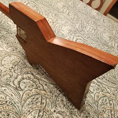 1960s Korina Wood Solidbody 2" Thick, Futuristic Guitar, Unknown Maker, Modeled After 1958-59 Gibson image 12