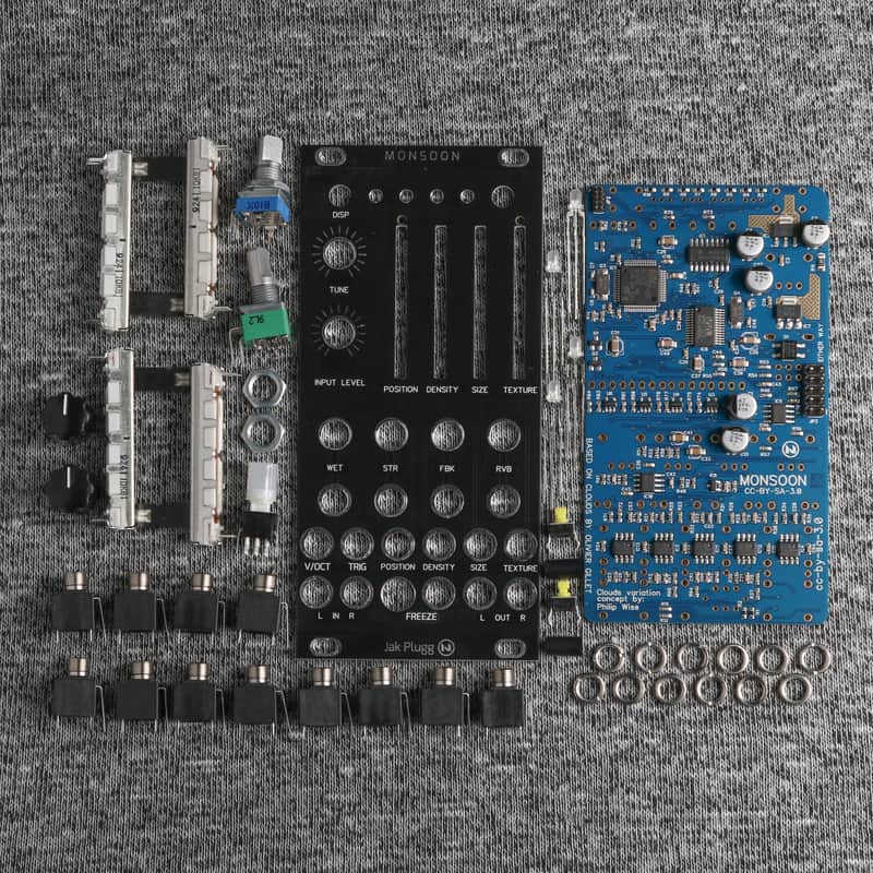 Monsoon Eurorack Synth Mutable Instruments Clouds Module DIY Kit: PCB, Panel, Components image 1