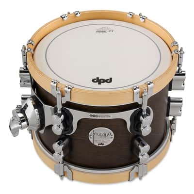 PDP Concept Classic 7" x 10" Tom - Walnut Stain with Natural Hoops image 3