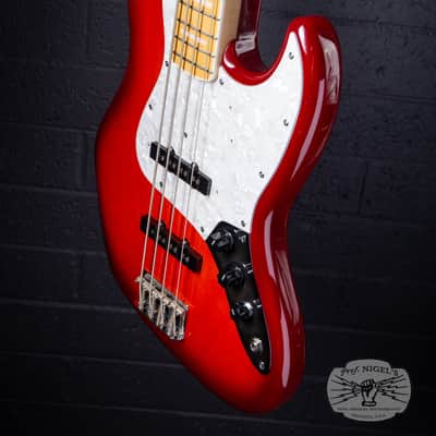 Tokai AJB118 Jazz Bass MIJ Trans Red Burst Ash Lightweight 8lb Made in Japan image 8