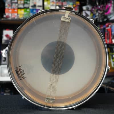 1960s Japan Del-Rey 5.5x14" Mahogany Snare Drum w/ Rings - Black Osyter image 13