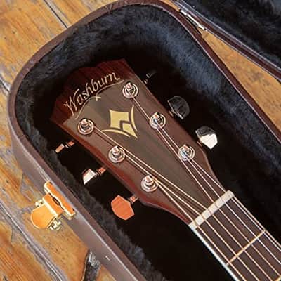Washburn Heritage 10 Series Dreadnought Cutaway Acoustic Electric Guitar, Natural (HD10SCE-O-U) image 3