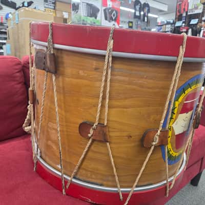 Cooperman Civil War Style Feild Bass Drum 24x16 - Natural/Red image 5