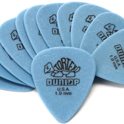 Dunlop Tortex Standard Guitar Picks - 1.0mm Blue 12-pack image 1